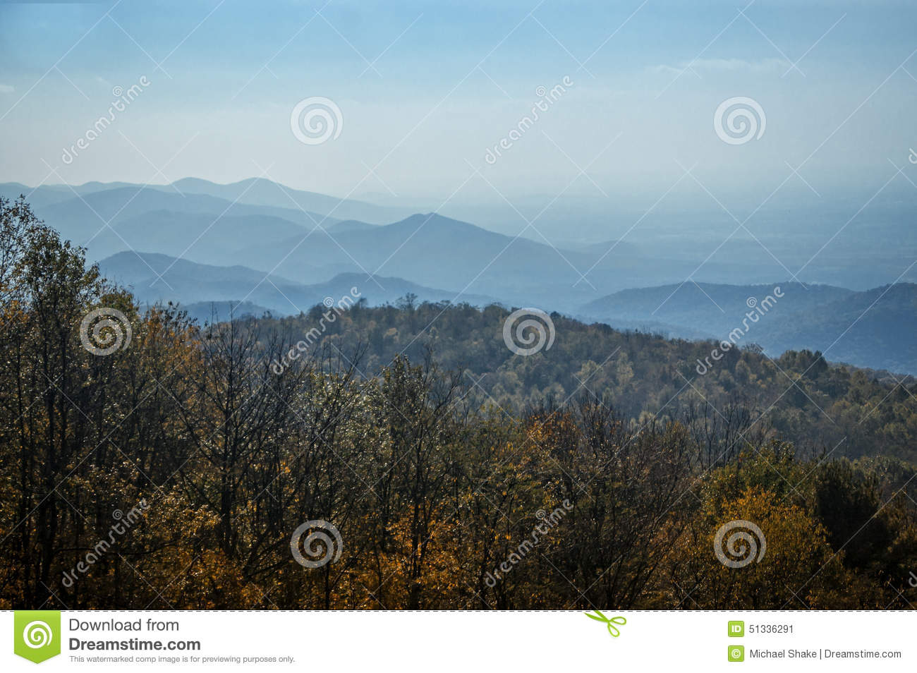 Appalachian Mountains In Autumn Stock Photo   Image  51336291