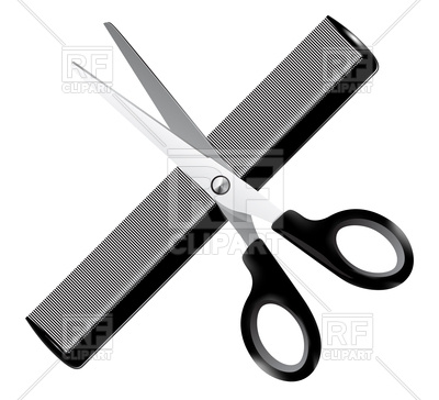 Barber Tools   Scissors And Comb 75658 Download Royalty Free Vector    
