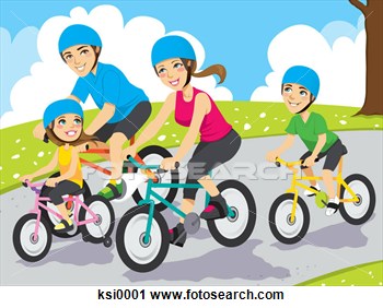 Bike Riding Clipart Family Biking Clip Art Clipart