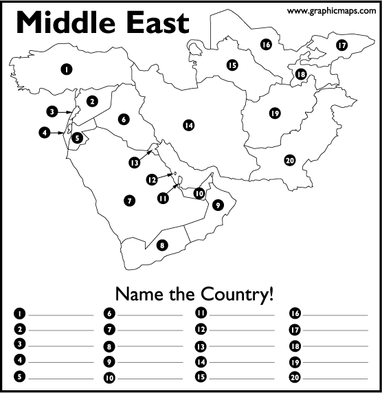 Can You Name The Countries Of The  Arguable  Middle East