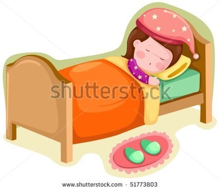 Cartoon Girl In Bed  Cartoon Girl Waking Up  Cartoon Girl Sleeping