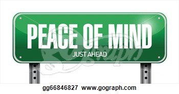 Clipart   Peace Of Mind Road Sign Illustration Design Over A White