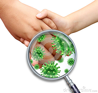 Contagious Virus Infection With Children Hands Holding And Touching