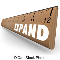 Expand Word Ruler Grow Expansion To New Level A Wooden Clipart