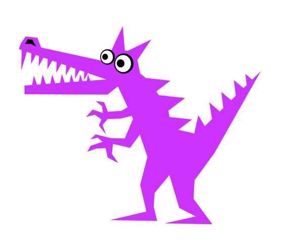 Giant Purple Monster   Free Clip Art