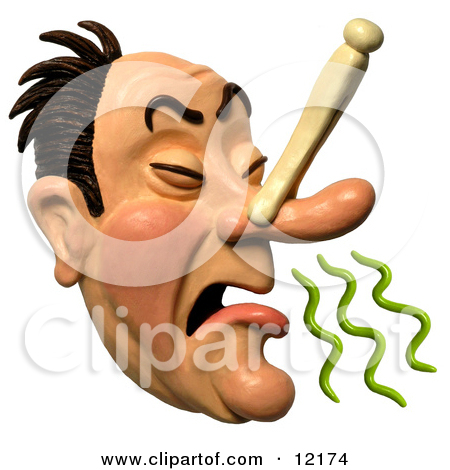 His Nose Trying To Avoid Breathing In A Bad Smell Clipart Picture Jpg