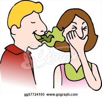    Man With Bad Breath Talking To A Woman  Clipart Drawing Gg57724105