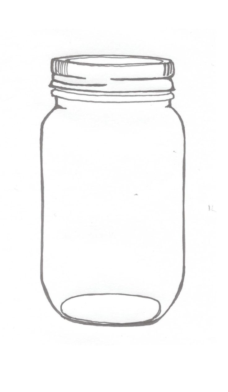 Mason Jar Illustrations   An Ink Drawing Of A Mason Jar    Related
