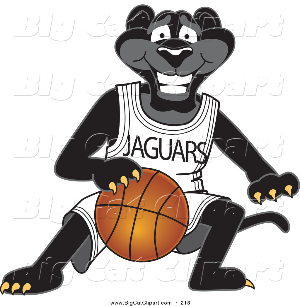 Panther Basketball Clipart Big Cat Cartoon Vector Clipart