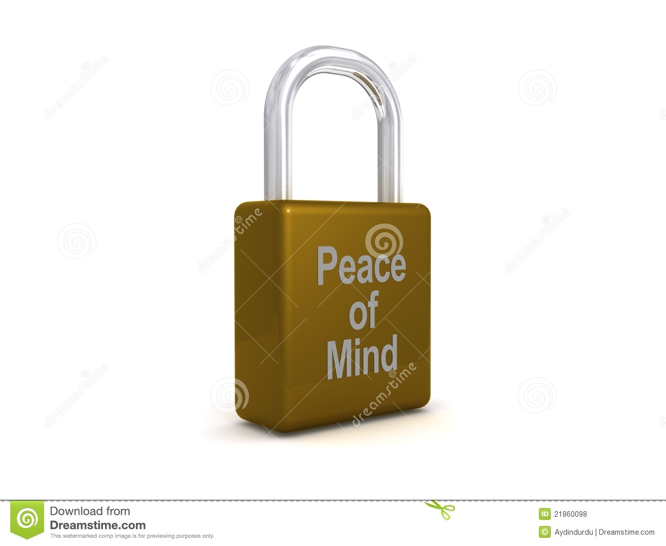 Peace Of Mind Padlock Royalty Free Stock Photos   Image  21860098