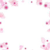 Pink Flower Border   Royalty Free Clip Art