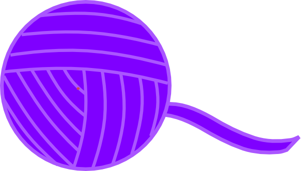 Purple Ball Of Yarn Clip Art At Clker Com   Vector Clip Art Online    