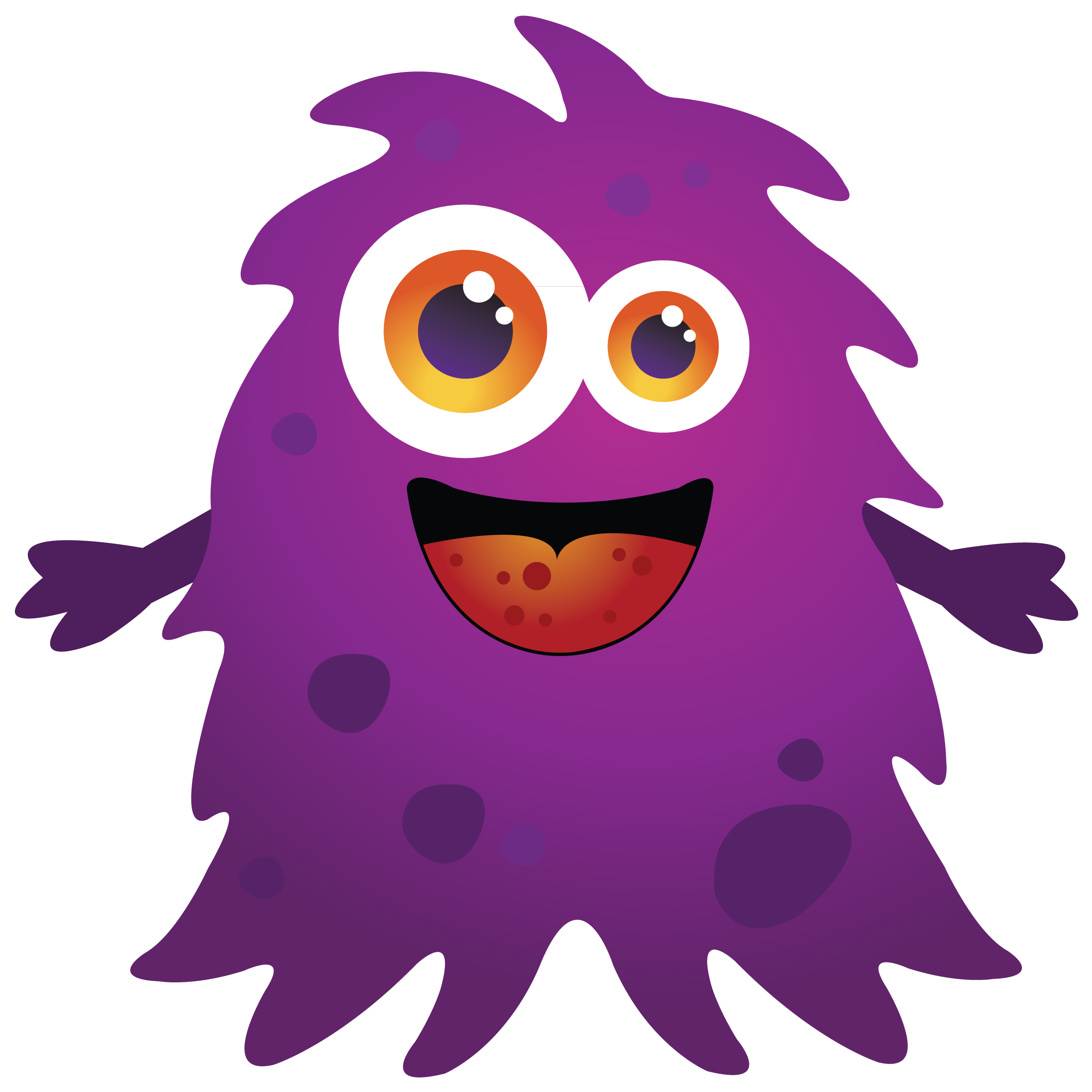Purple Cartoon Monster Clipart   Free Clip Art Images