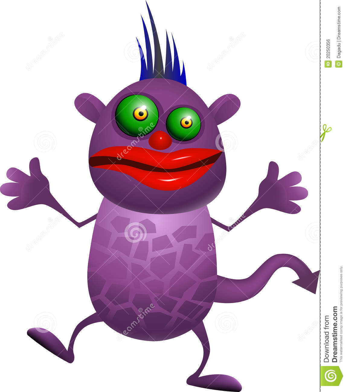 Purple Monster Royalty Free Stock Image   Image  20250356