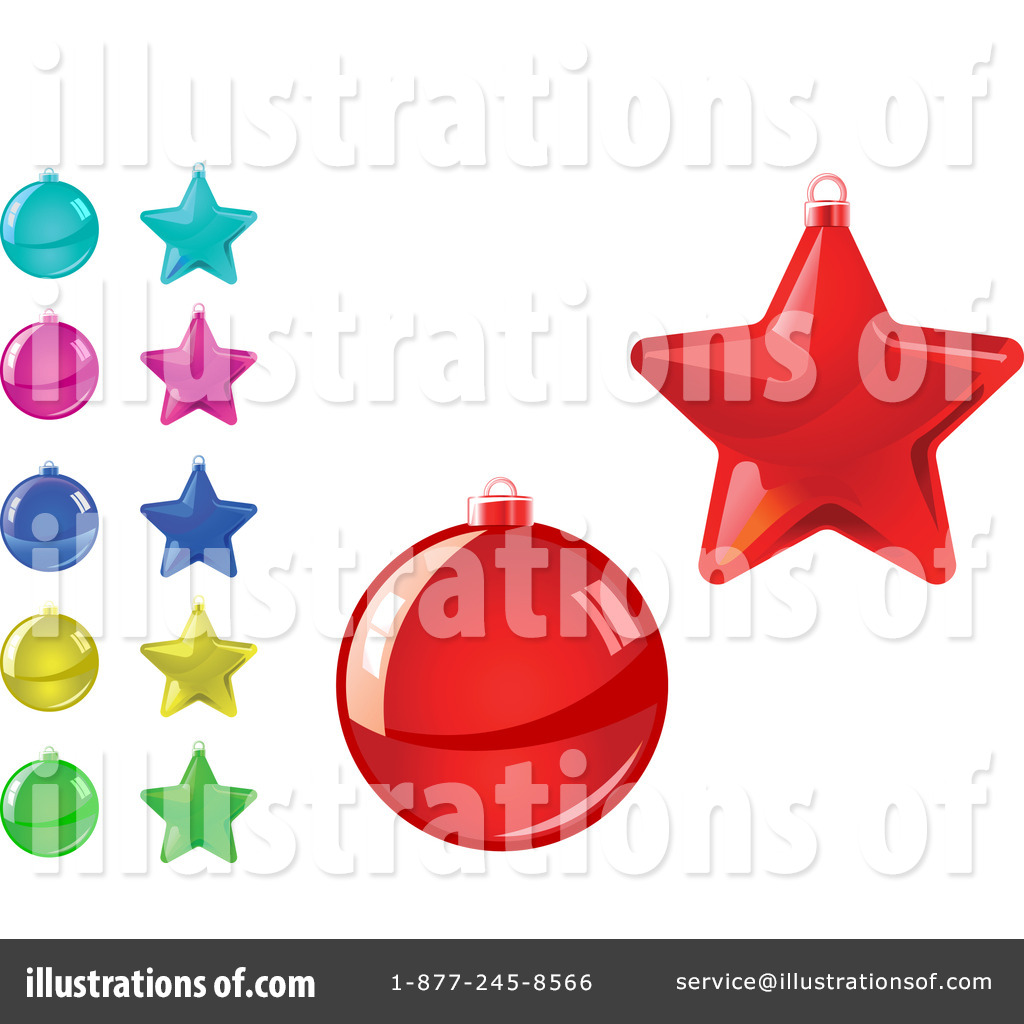 Royalty Free  Rf  Christmas Ornaments Clipart Illustration  1066054 By