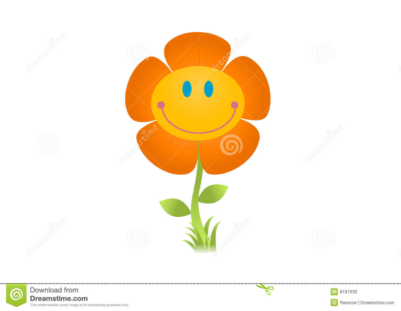 Smiley Face Clip Art Spring Flowers