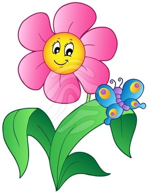 Smiling Flower Clip Art