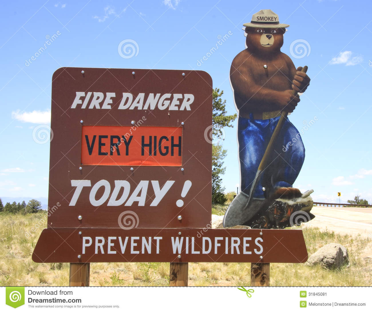 Smokey Bear Fire Sign Stock Image   Image  31845081