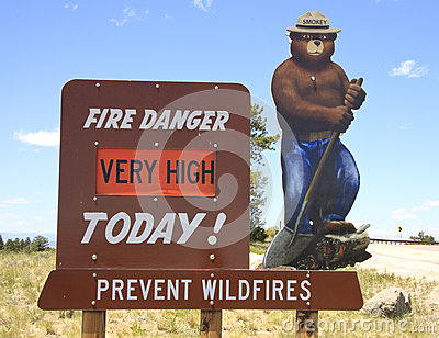 Smokey Bear Fire Sign Stock Image   Image  31845081