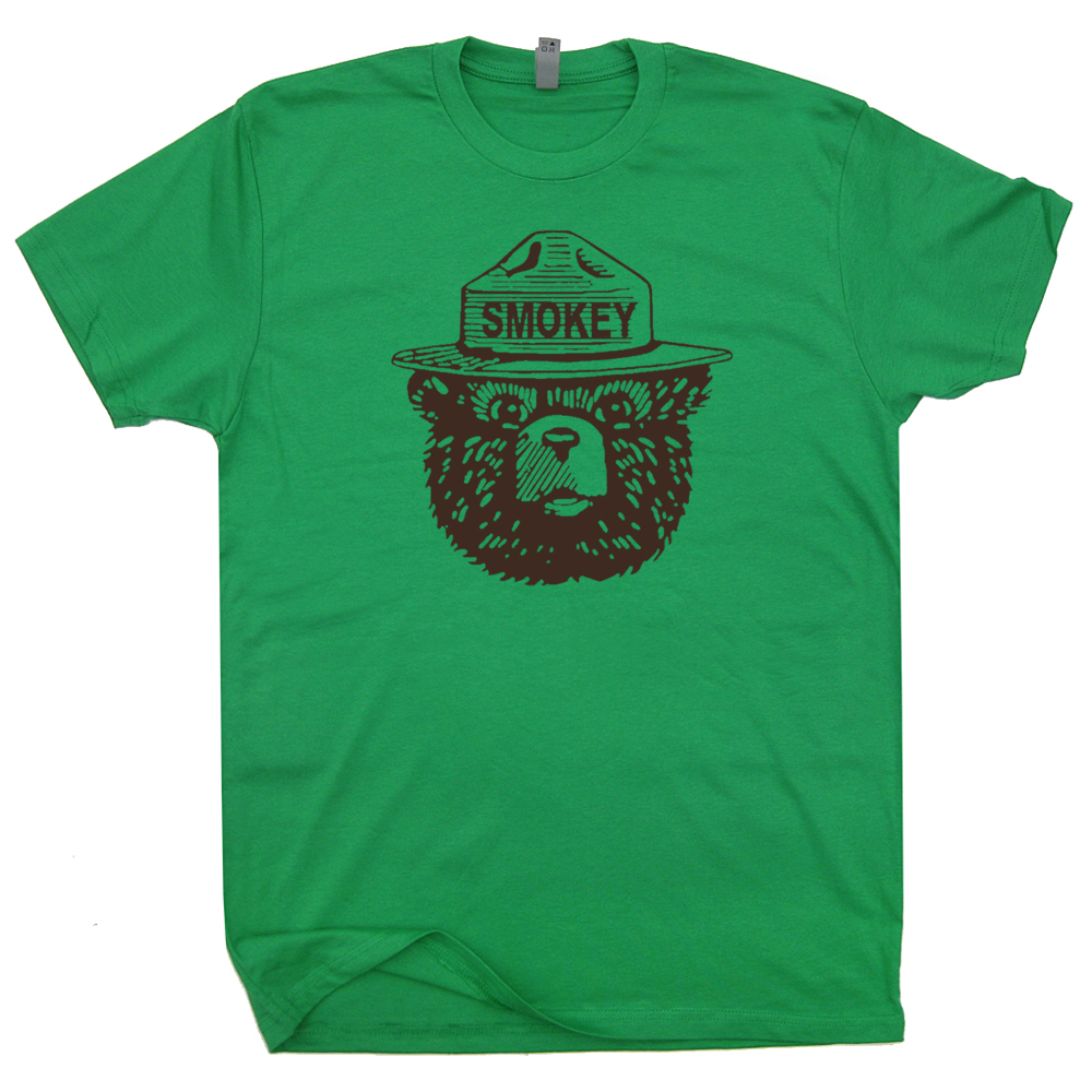 Smokey The Bear T Shirt   Fireman T Shirt   Funny T Shirts
