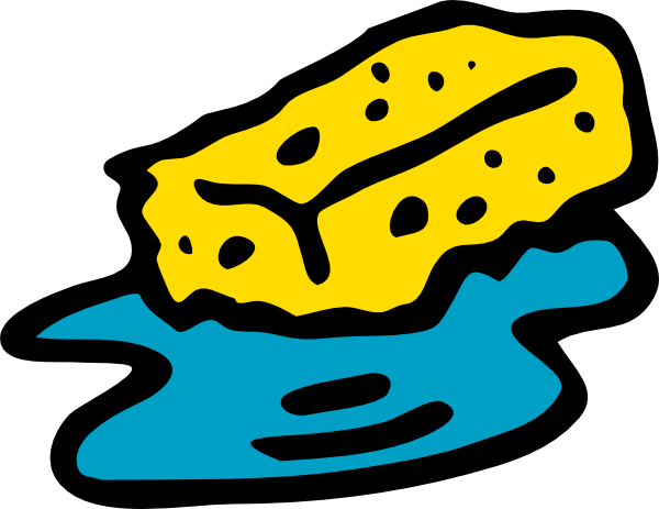 Sponge In Water Clip Art At Clker Com   Vector Clip Art Online    