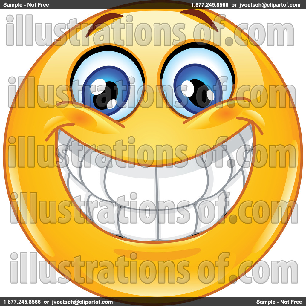 Toothy Smile Clipart Royalty Free Rf Emoticon Clipart Illustration By