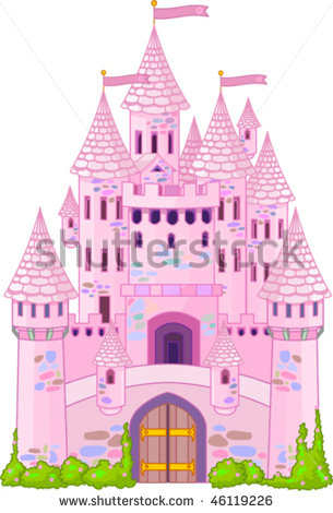 Vector Illustration Of A Fairy Tale Princess Castle   46119226