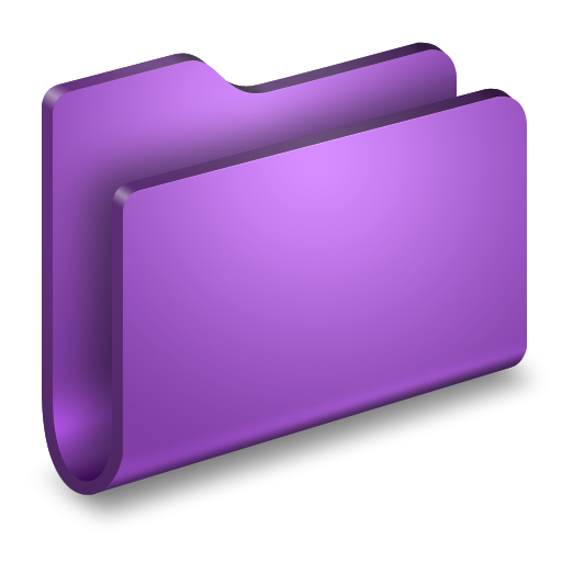 3d Purple Folder Icon Png Clipart Image   Iconbug Com