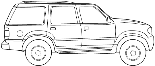 Car Blueprints   1997 Ford Explorer Suv Blueprint