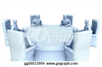 Clip Art   Round Table Discussion  Stock Illustration Gg56033904