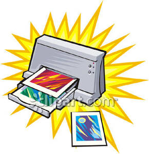 Color Printer   Royalty Free Clipart Picture