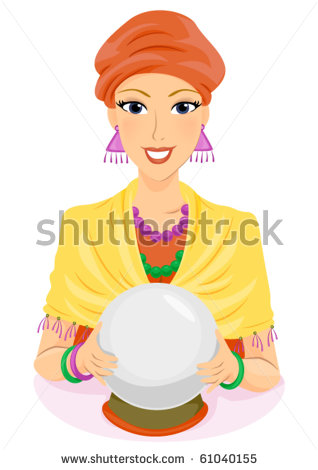 Crystal Ball Future Clipart A Fortune Teller Holding Her