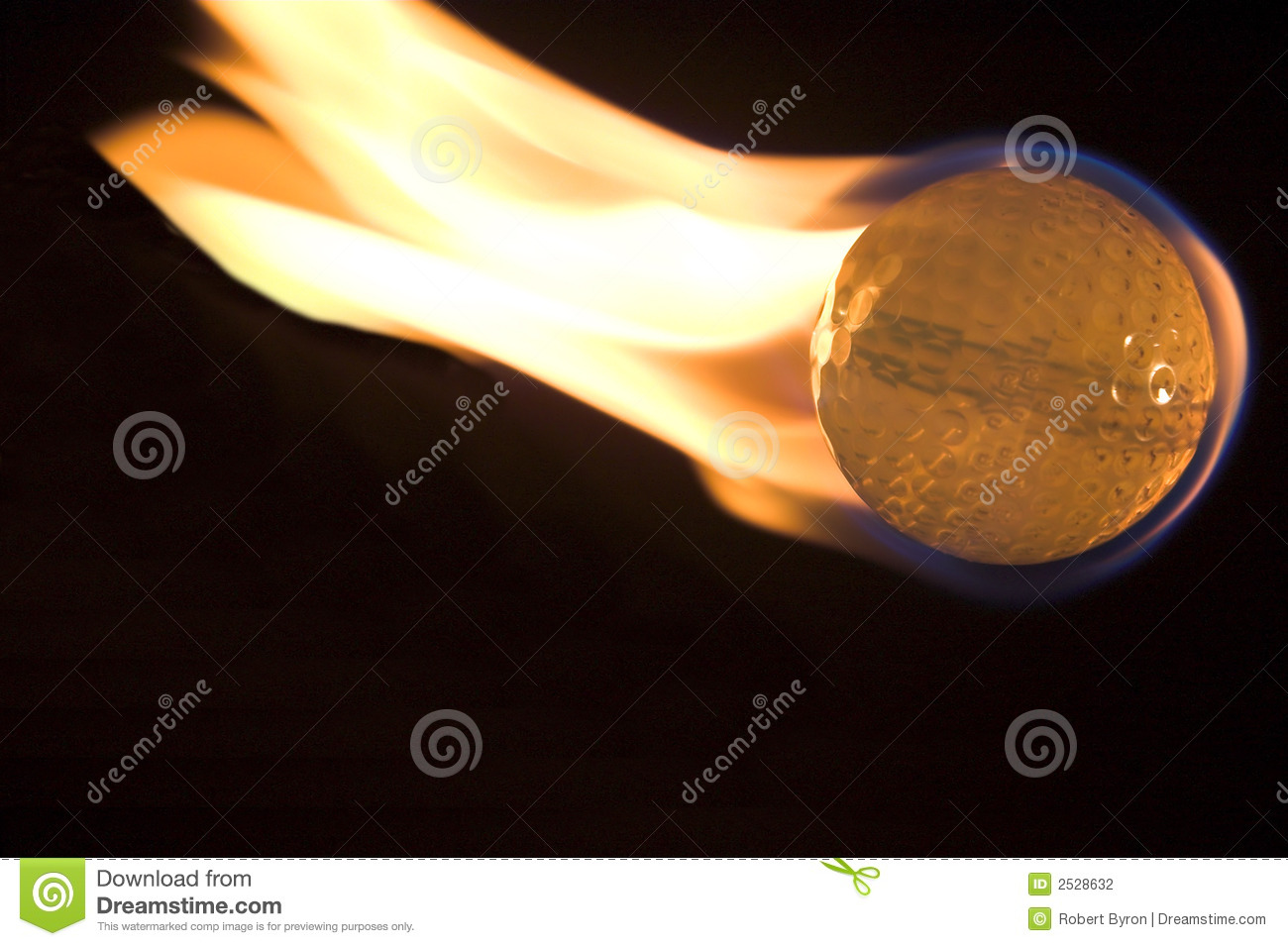 Flaming Golf Ball Stock Photography   Image  2528632