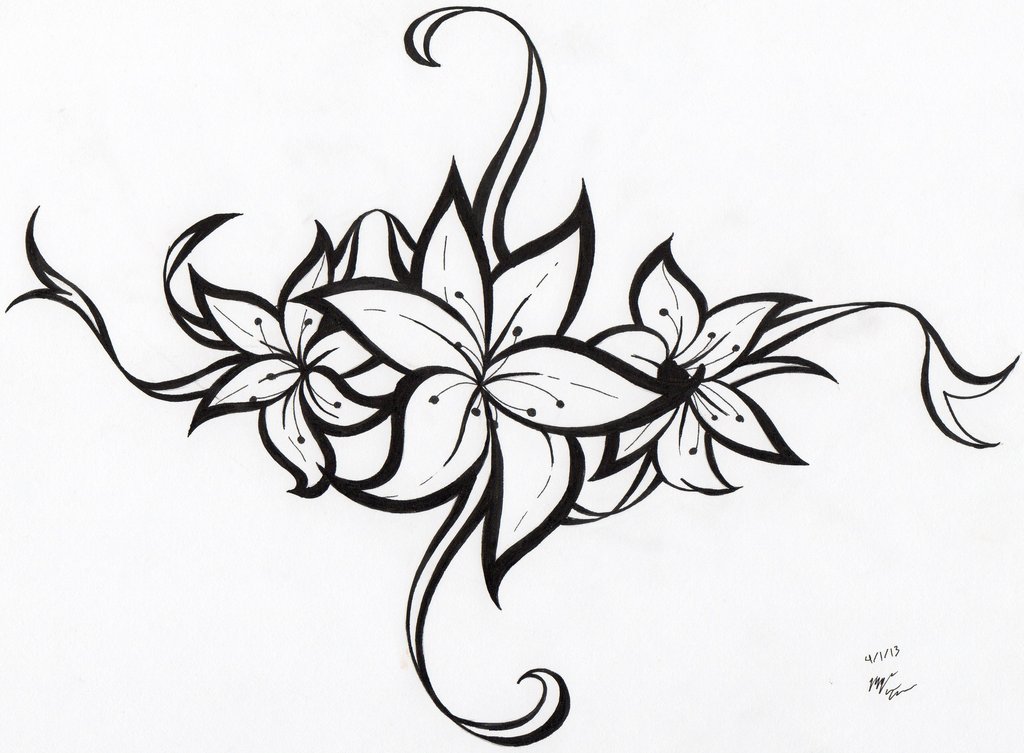 Flower Tattoo Tribal Ideas   Free Images At Clker Com   Vector Clip