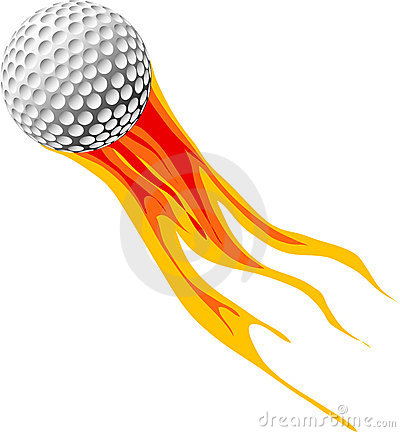 Golf Ball In Fire Stock Photos   Image  3516683