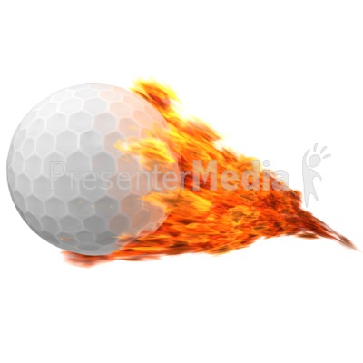 Golfball Flaming   Sports And Recreation   Great Clipart For