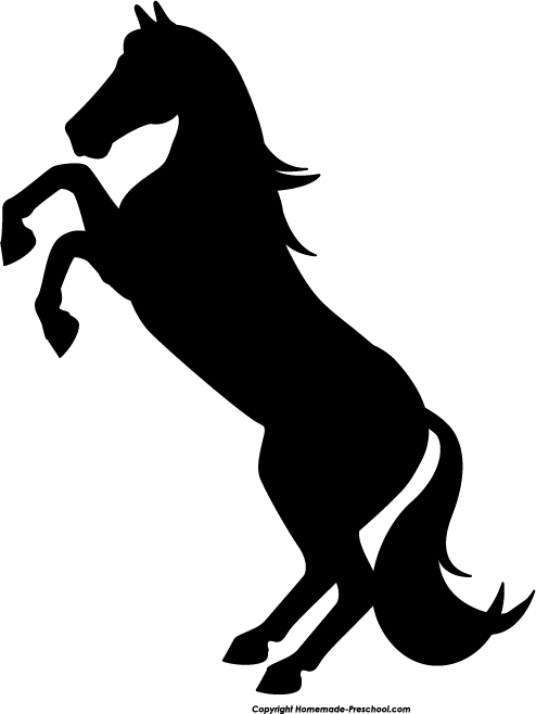 Home Free Clipart Silhouette Clipart Silhouette Rearing Horse