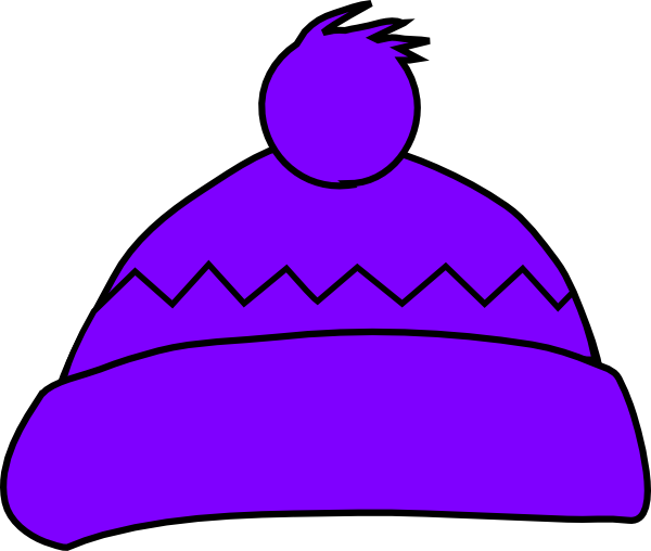 Purple Winter Hat Clip Art At Clker Com   Vector Clip Art Online