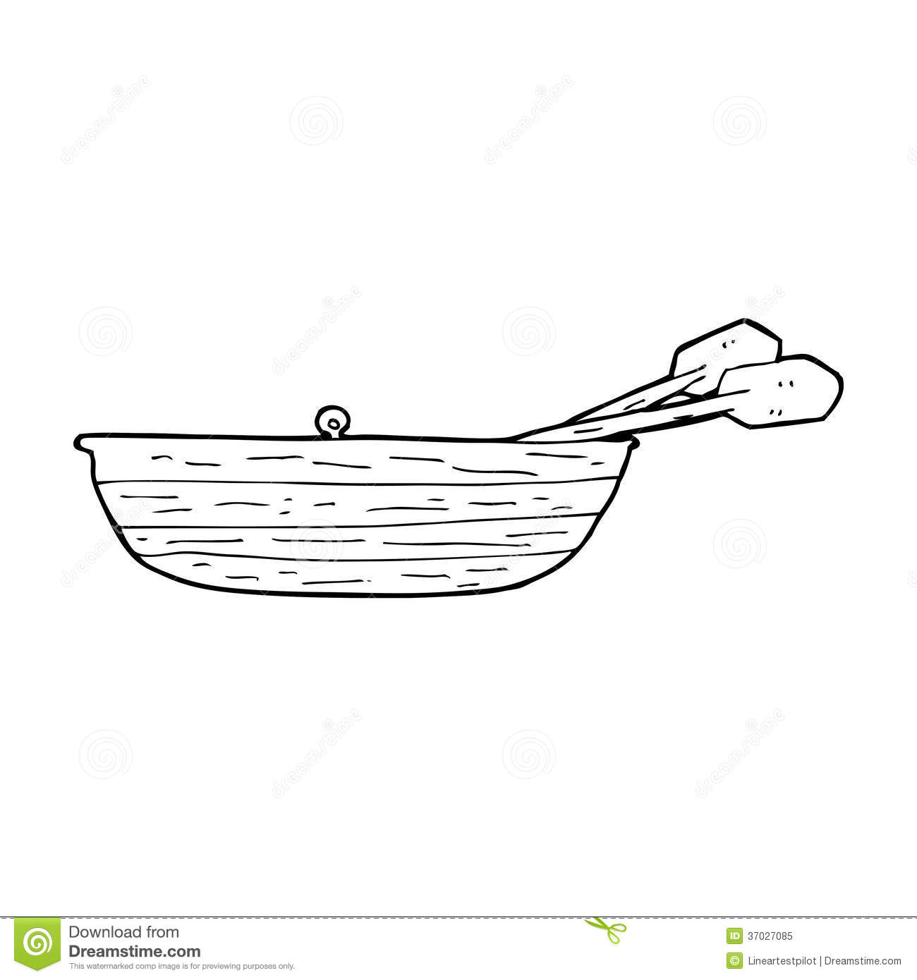 Row Boat Clipart Black And White