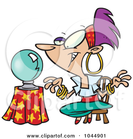 Royalty Free  Rf  Clipart Illustration Of A Fortune Teller With Her