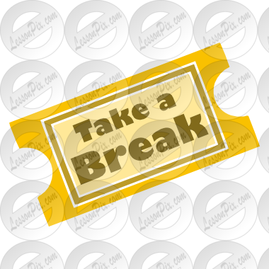 Stencil For Classroom   Therapy Use   Great Break Ticket Clipart
