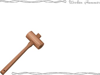 Wooden Hammer Wooden Mallet Clipart   Free Clip Art