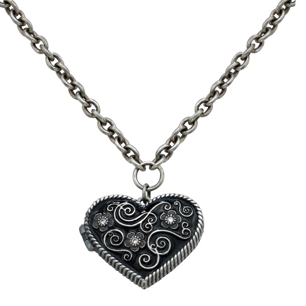 Antique Heart Locket With Key Vintage Heart Locket Necklace