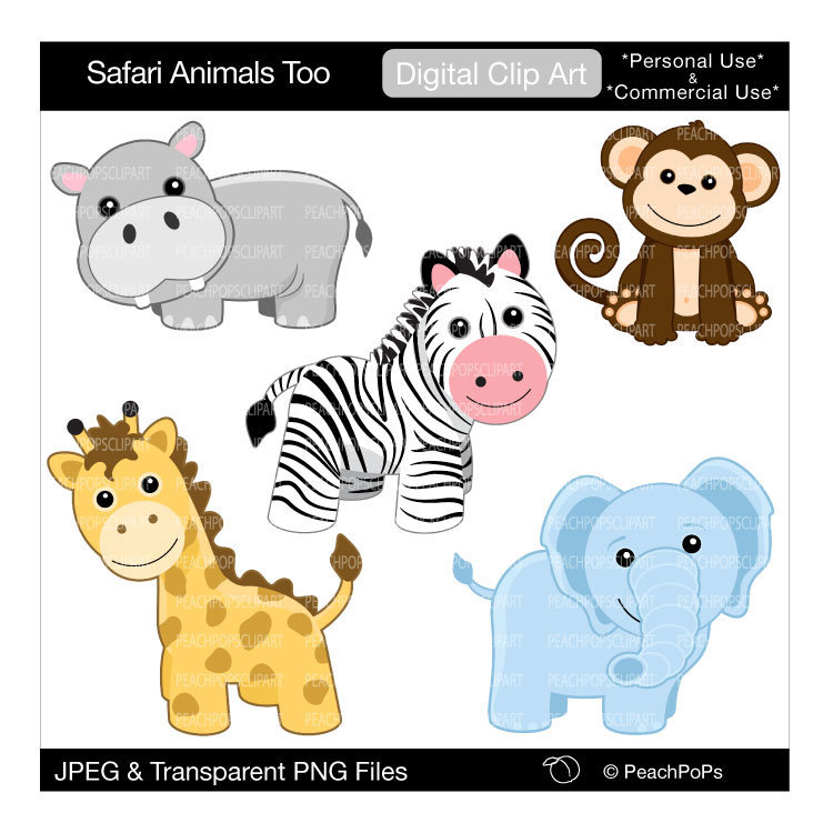 Baby Safari Animals Clipart   Cliparts Co