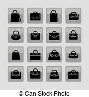 Bag Icons   Bag Sale Market Shop Icon Set