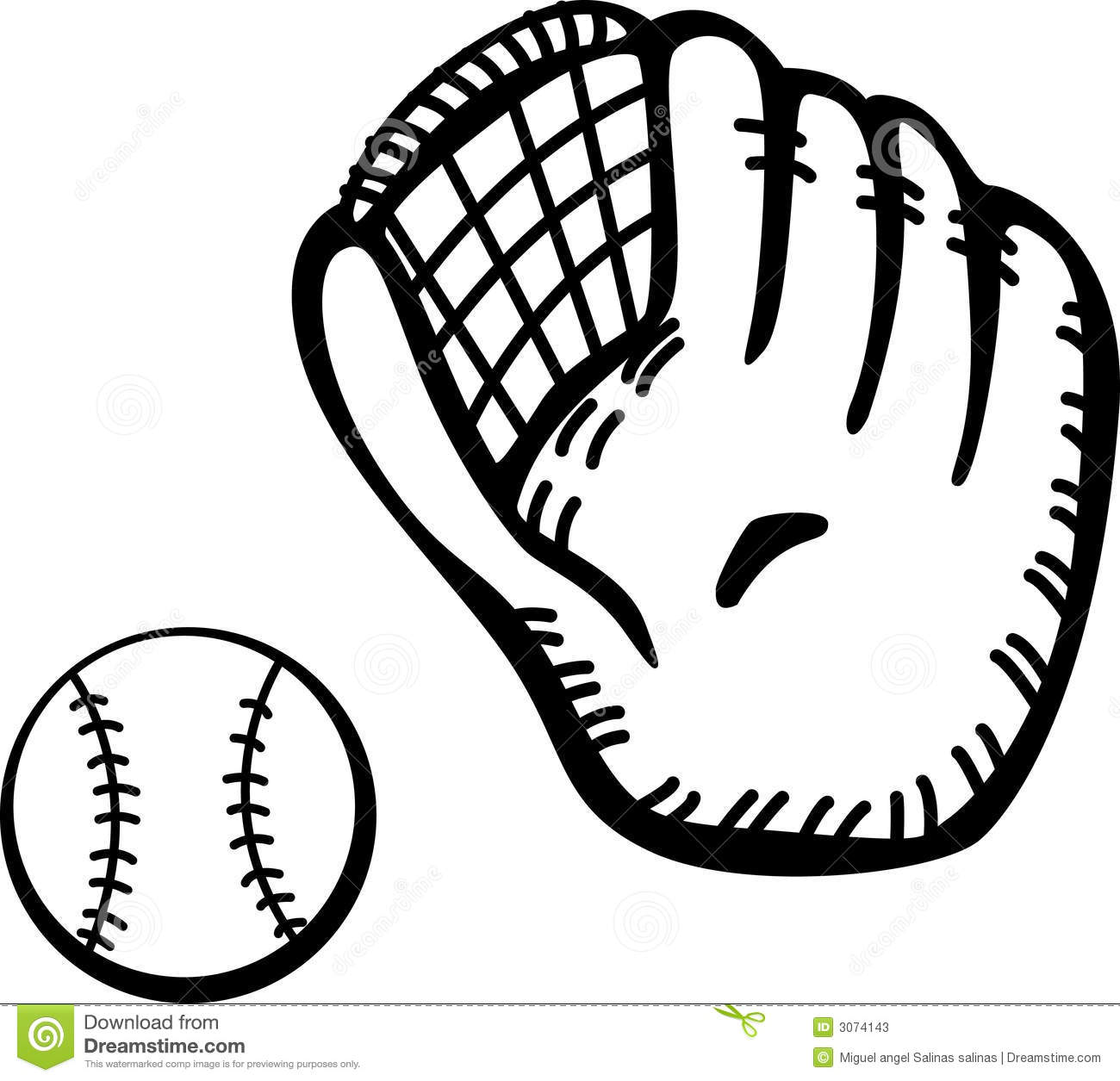 Baseball Glove And Ball Vector Illustration Stock Photos   Image