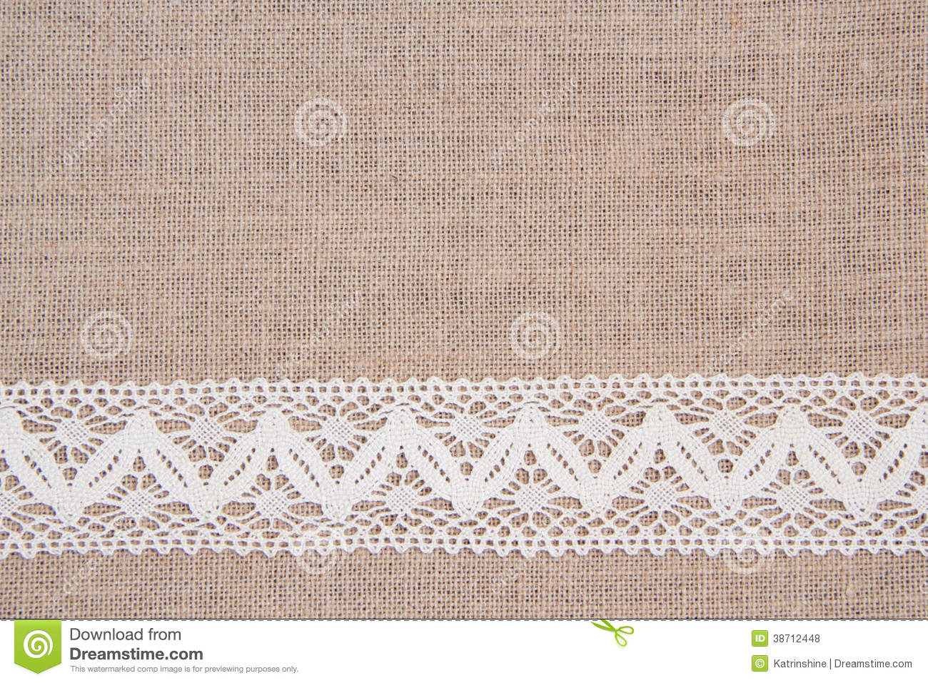 Burlap Background With Lace Royalty Free Stock Photos   Image    