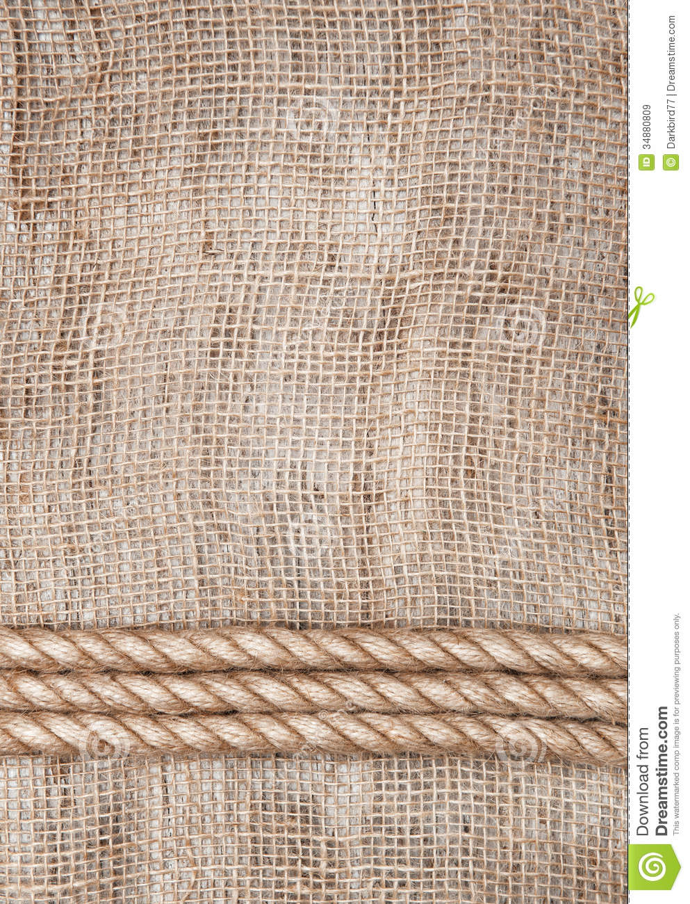 Burlap Background With Rope Royalty Free Stock Images   Image    