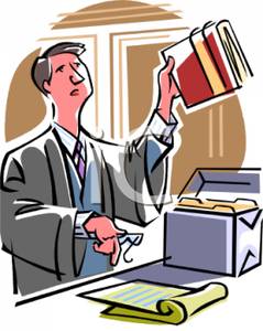     Cartoon Of Lawyer Presenting A Case   Royalty Free Clipart Picture