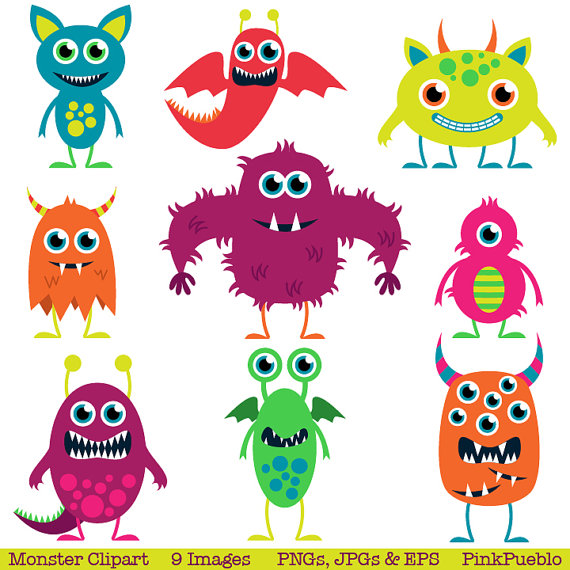 Cute Monsters Clip Art Clipart Aliens Clip Art Clipart   Commercial